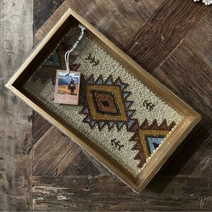 Southwestern Beaded Tray with Geometric Design
